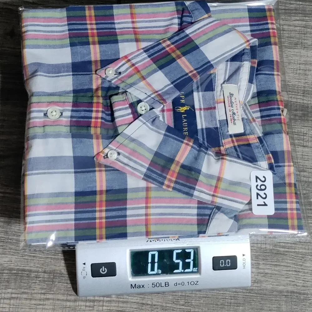 Ralph Lauren Shirt Mens Large Plaid Bleeding Madras Indian Cotton SS Button Down - Picture 13 of 13